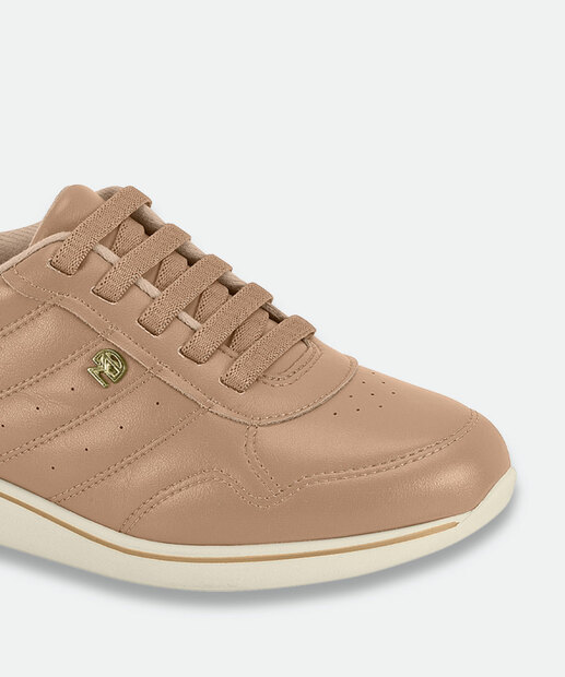 Tênis Casual Feminino Matelassê Modare Bege