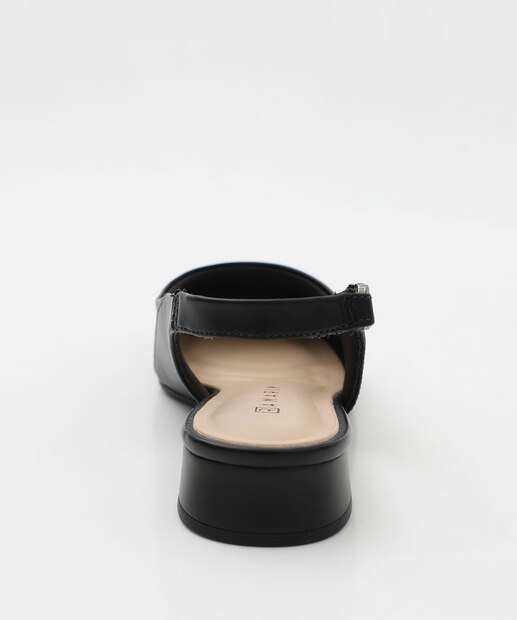 Scarpin Feminino Slingback Salto Grosso Ramarim Preto