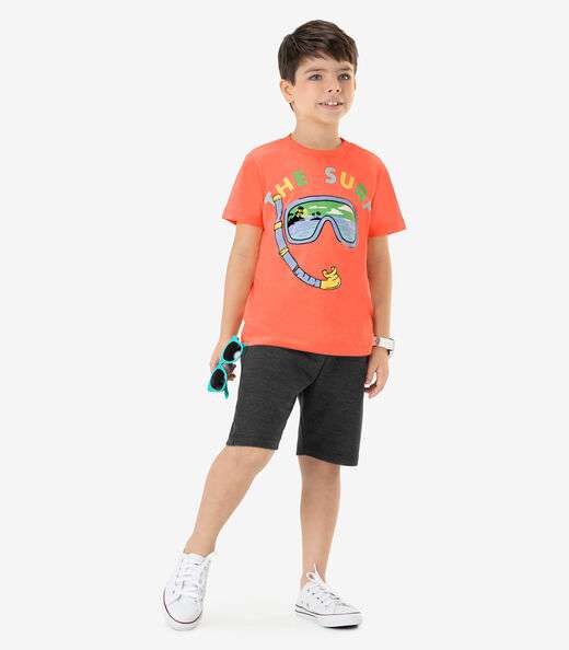 Conjunto Infantil Masculino Surf Rovi Kids Laranja