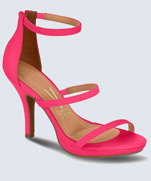 Sandália Salto Fino Feminina Tiras Vizzano 