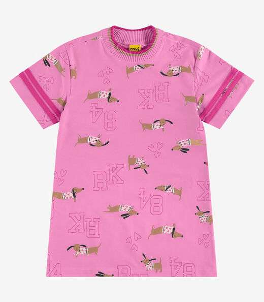 Image_Vestido Infantil Moletinho Basic Rovi Kids Rosa