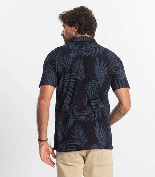 Camisa Masculina Meia Malha Diametro Azul