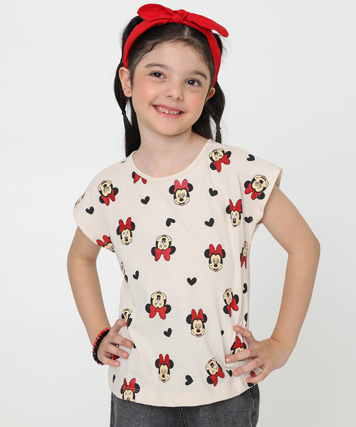Image_Blusa Infantil Estampa Minnie Tam 4 a 10 Bege