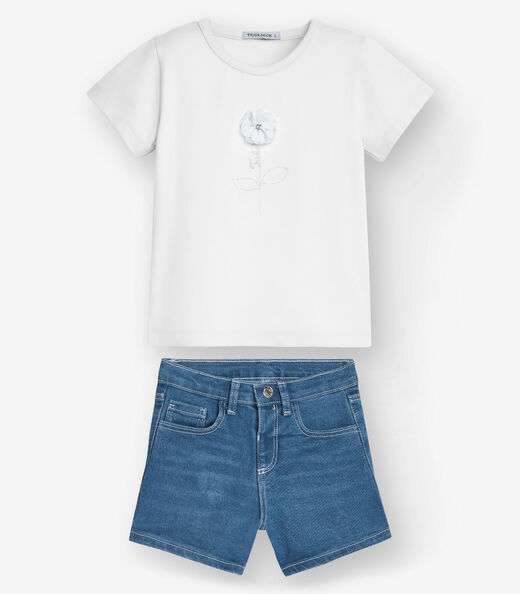 Image_Conjunto Infantil Blusa com Shorts Trick Nick Branco