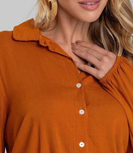 Camisa Feminina de Tecido Dianna Marrom