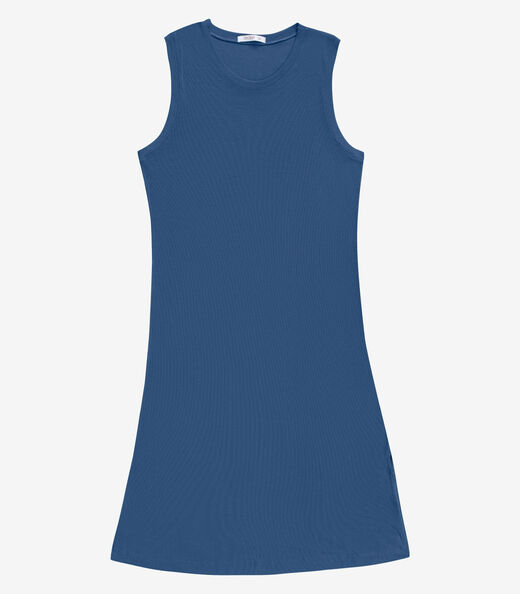 Vestido Feminino Midi Plus Size Secret Azul