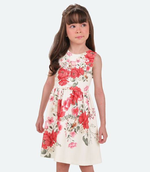 Image_Vestido Menina Trick Nick Bege