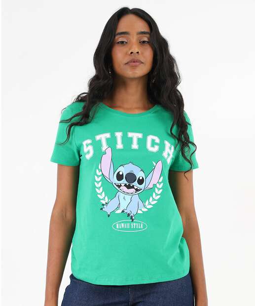 Image_Blusa Feminina Estampa Stitch Disney Verde