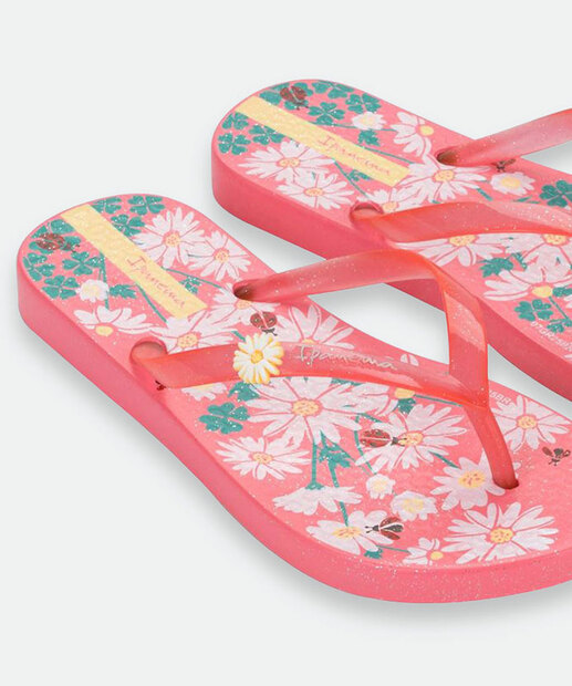 Chinelo Ipanema Infantil Garden Shine Rosa