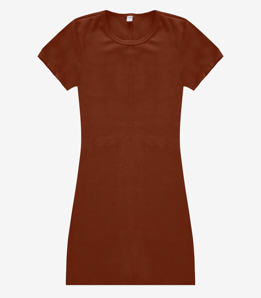 Vestido Feminino Em Tecido Henera Infinita Cor Marrom