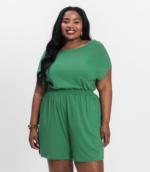 Macaquinho Feminino Malha Visco Infinita Cor Verde