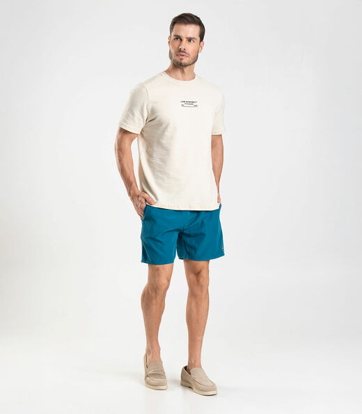 Bermuda Masculina Lisa De Microfibra Long Bong Azul