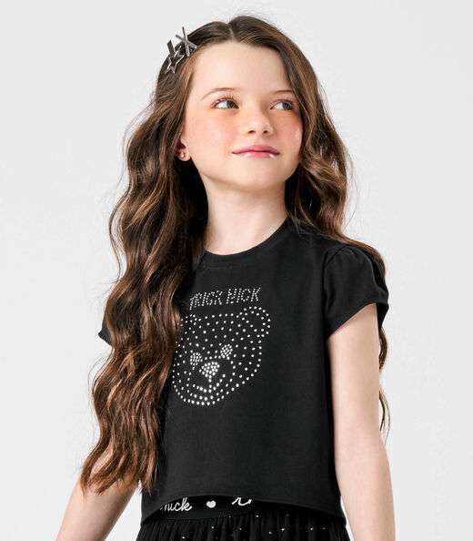 Conjunto Blusa Com Saia Em Tule Trick Nick Preto