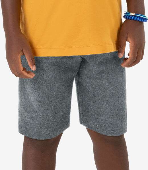 Conjunto Regata c/ Bermuda em Meia Malha Rovi Kids Amarelo