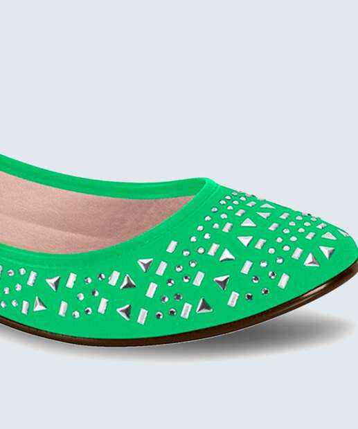 Sapatilha Feminina Bico Redondo Strass Moleca