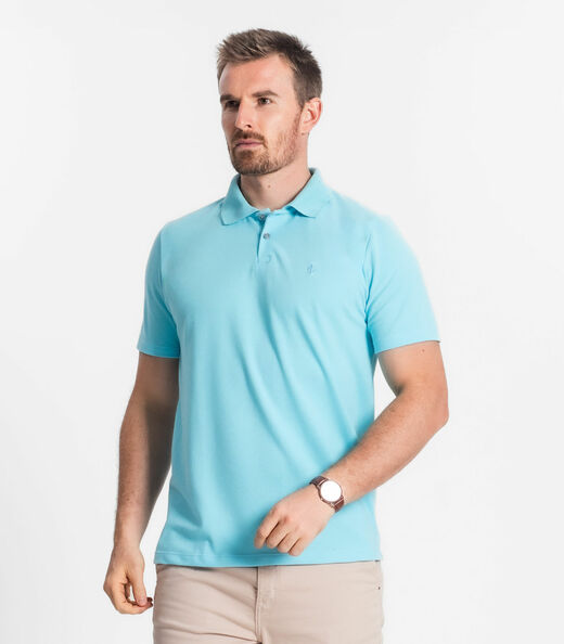 Polo Básica Masculina Diametro Azul