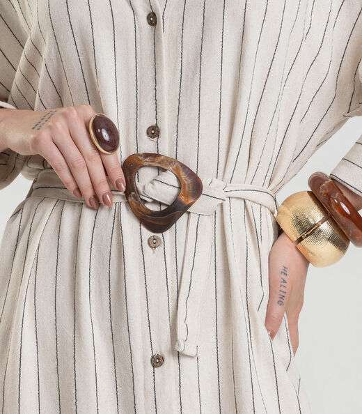 Vestido Feminino Chemise Dianna Bege