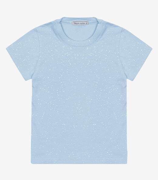 Blusa Infantil Cotton Glitter Trick Nick Azul