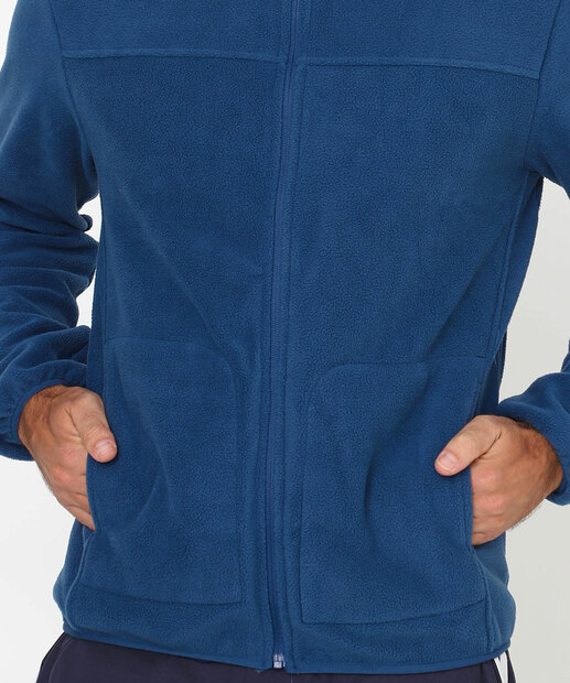 Jaqueta Masculina Fleece com Zíper Marisa Azul