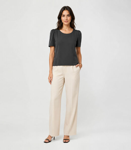 Blusa Feminina Em Malha Langui Infinita Cor Cinza