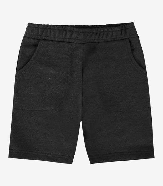Bermuda Infantil Masculina Em Moletom Rovi Kids Preto