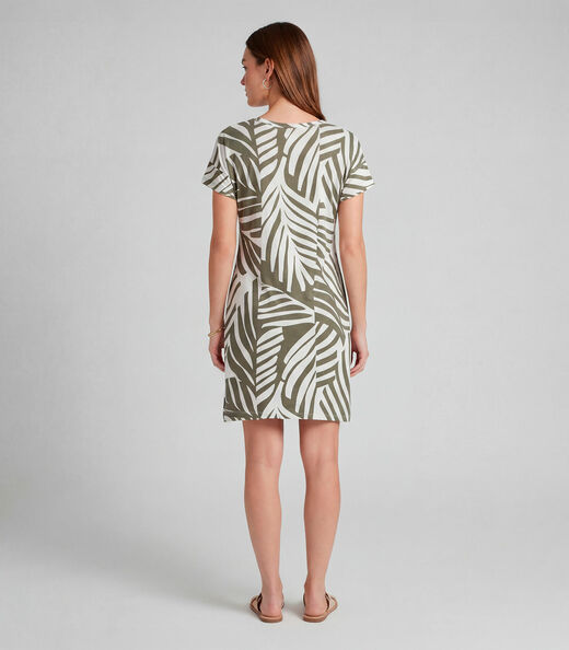 Vestido Básico Com Gola Redonda Infinita Cor Verde