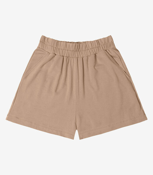 Shorts Feminino Molecotton de Vicose Rovitex Marrom