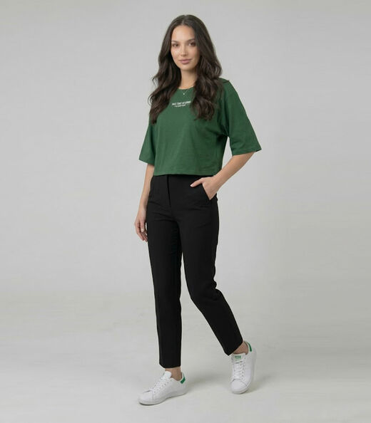 Blusa Feminina Em Viscotorcion Infinita Cor Verde