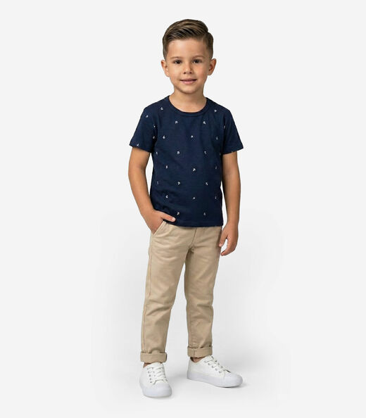 Camiseta Infantil Menino Animais Infinita Cor Azul