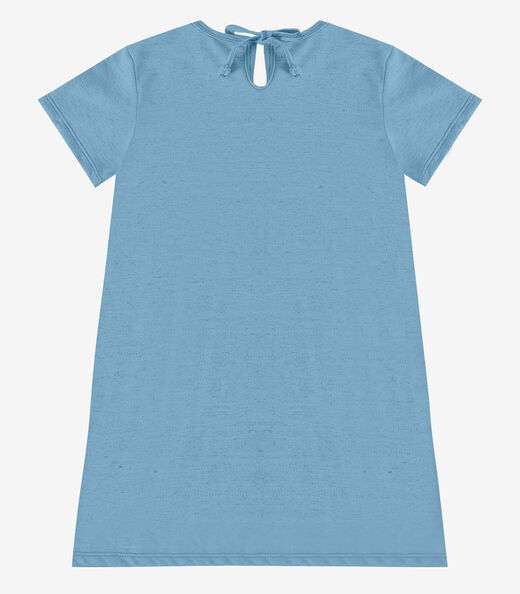Vestido Infantil em Moletinho Maquenetado Select Azul