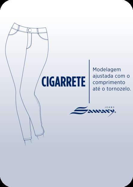 Calça Sarja Sawary Cigarrete - 274338