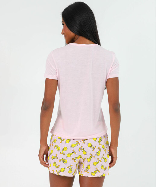 Short Doll Feminino Piu-Piu Relax Marisa Rosa