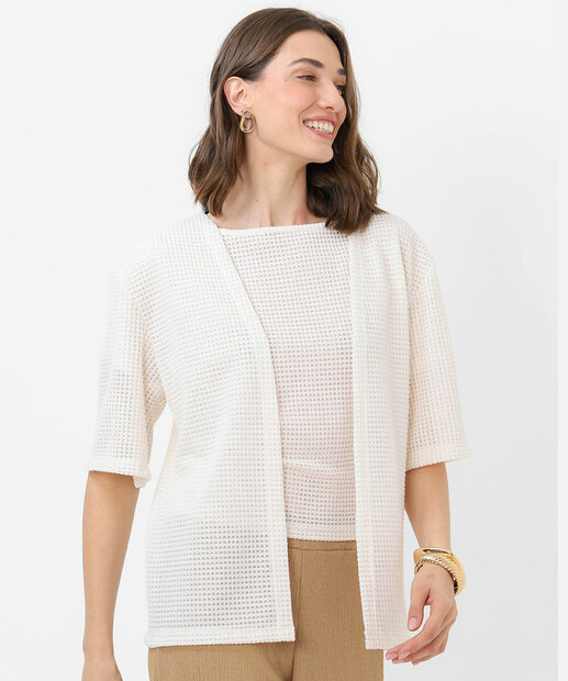 Image_Kimono Feminino Brilho Lurex Manga Curta Marisa Bege