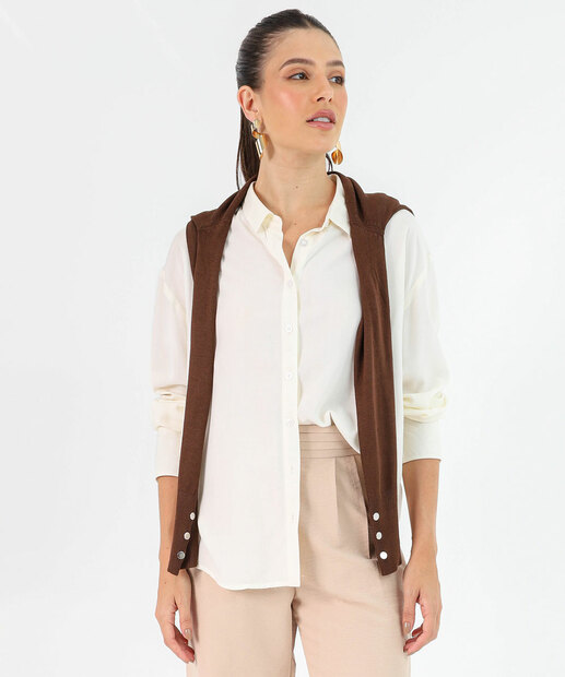 Image_Camisa Feminina Viscose Manga Longa Marisa Off White