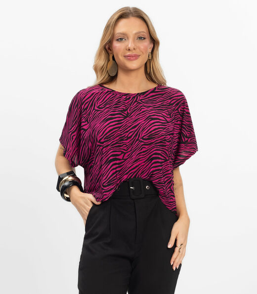 Blusa Feminina em Liganete Infinita Cor Rosa