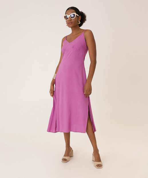 Image_Vestido Midi Feminino Fenda Alças Finas Marisa