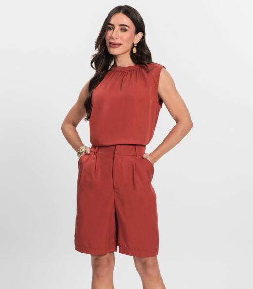 Image_Bermuda Feminina Com Bolsos Endless Marrom