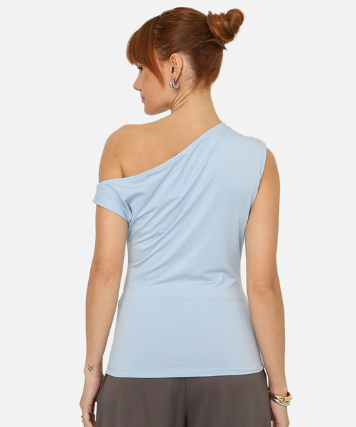 Blusa Feminina Ombro Assimétrico Marisa Azul
