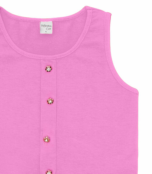Blusa Infantil Feminina Amarração Infinita Cor Rosa