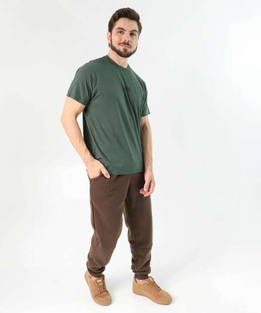 Image_Calça Masculina Jogger Moletom Bolsos Marisa Marrom