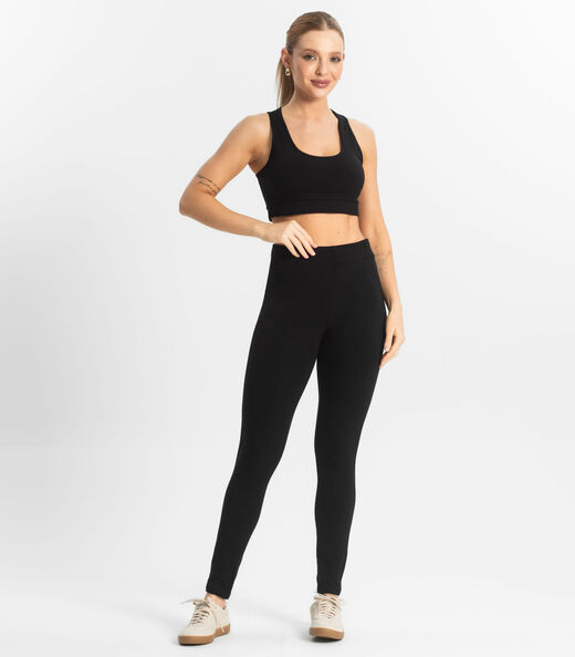 Legging Feminina em Cotton Pesado Select Preto