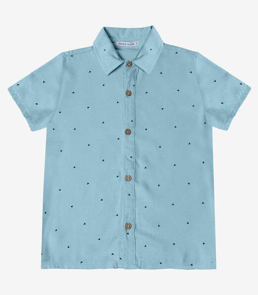 Camisa Infantil Masculina Gola Dupla Trick Nick Azul
