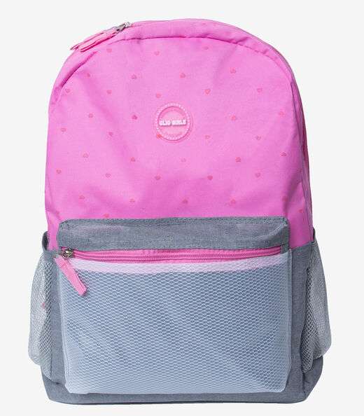 Image_Mochila Escolar Feminina Com Bolinhas Clio Rosa