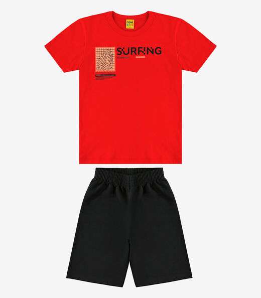 Image_Conjunto Infantil Camiseta Com Bermuda Rovi kids Laranja