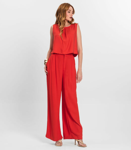 Calça Pantalona Feminina Endless Laranja