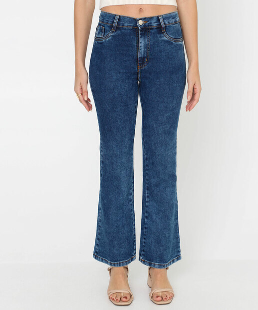 Calça Jeans Flare Feminina Petit Sawary Azul