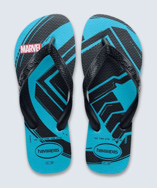 Chinelo Havaianas Masculino Top Marvel Logomania 