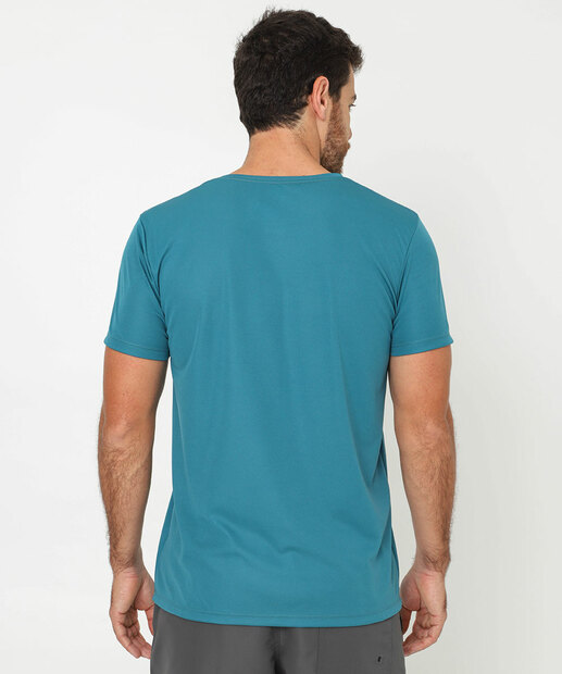 Camiseta Masculina Fitness Dry Fit MR Azul