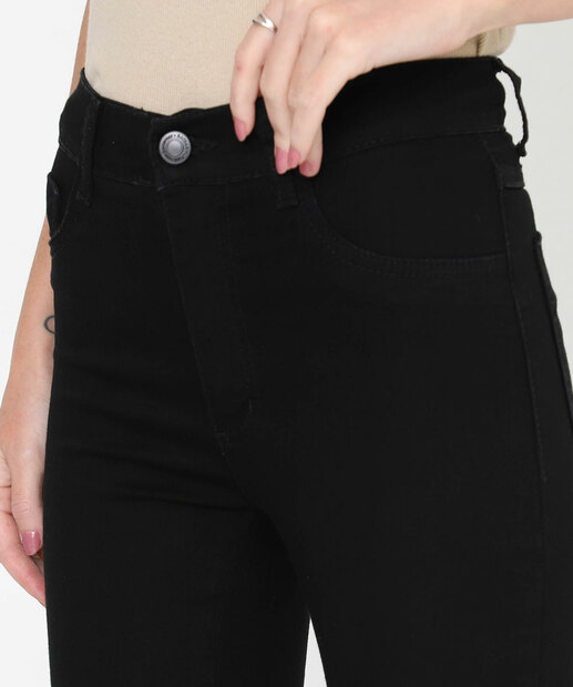 Calça Sarja Boot Cut Petit Feminina Cintura Alta Sawary Azul