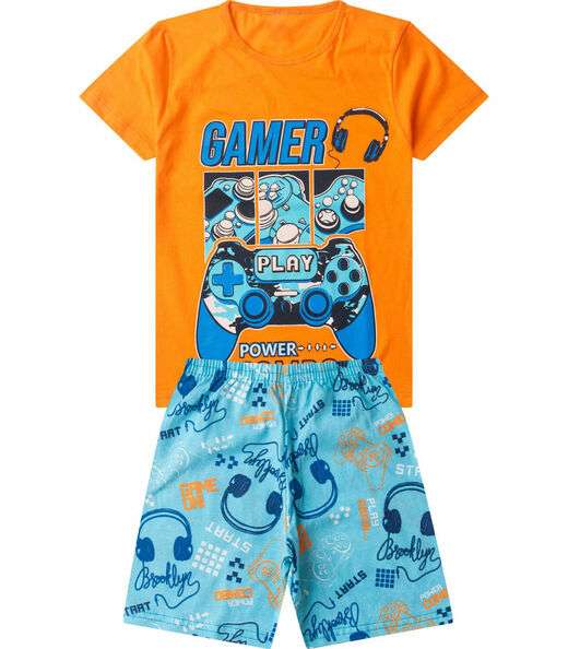 Image_Pijama Infantil Menino Brilha No Escuro Select Laranja
